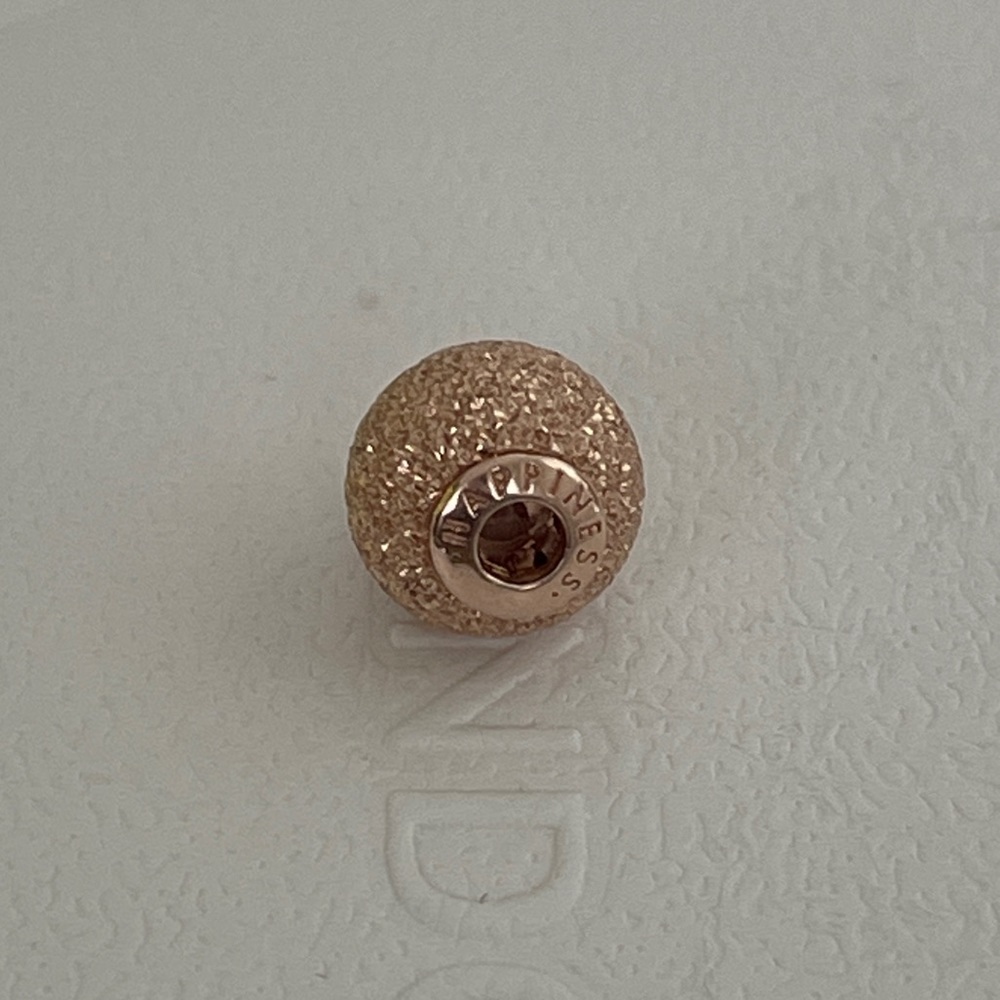 Essence HAPPINESS PANDORA Rose GOLD GLITTERY Charm - Picture 5 of 7